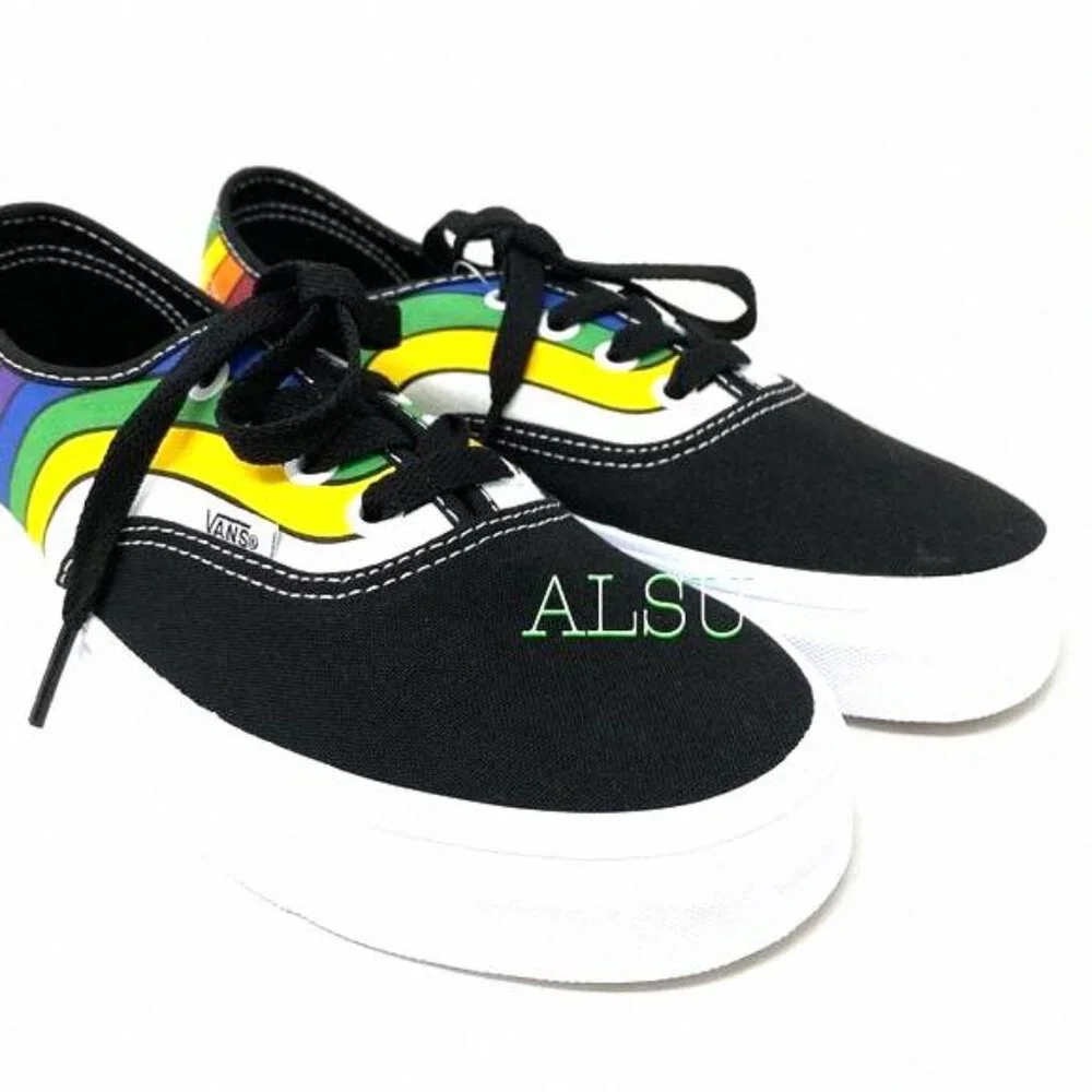 💖MEGA SALE💖VANS Refract Canvas Multi Womens Sneakers Pride VN0A2Z5IWN7 LGBTQ